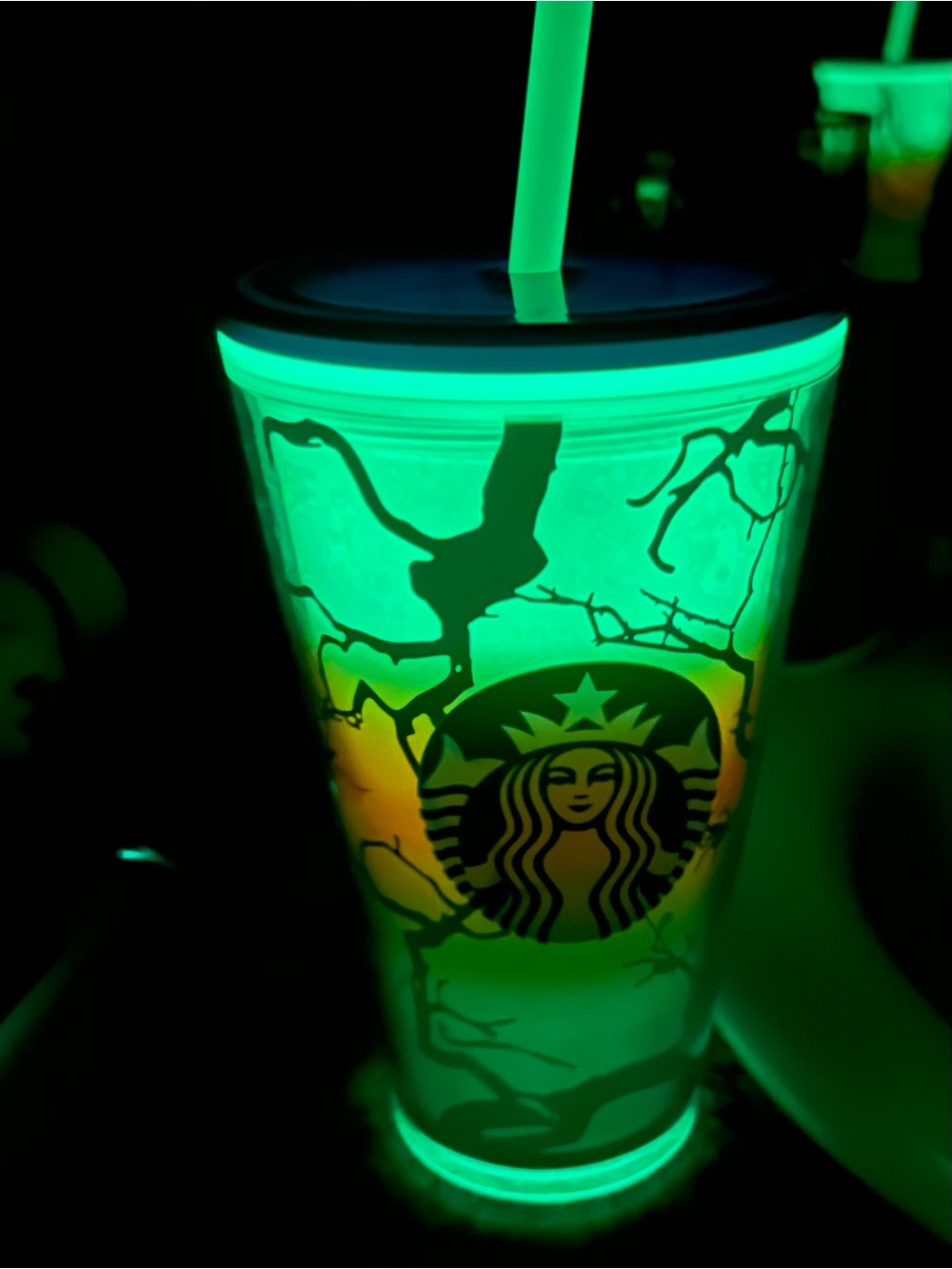 Starbucks 2022 Glow ravens perch 16oz Tumbler with Straw